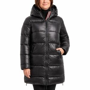 Hunter Women's L Mid Length Puffer Black Nylon c0333
